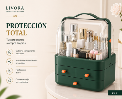 Makeup Cosmetic Organizer with 3 Drawer Storage Box