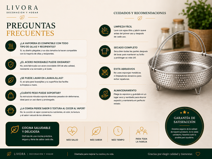 Cesta multifunción para escurrir y cocinar al vapor